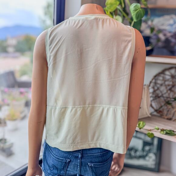 Athleta, Ultimate Muscle Tank w/ Sheer Back, Pale Lime Green, Women's Large - Picture 4 of 8